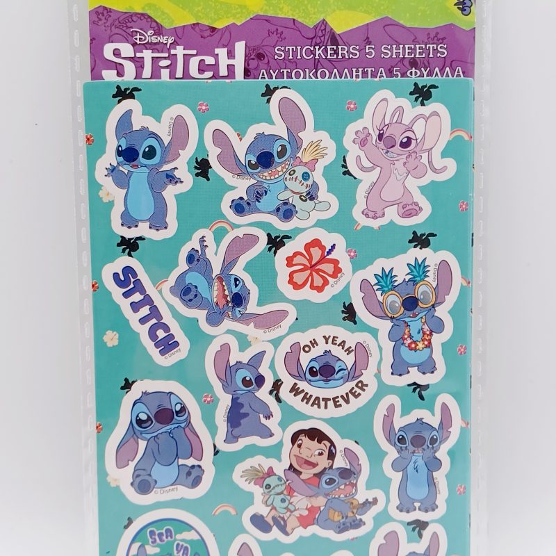 Stitch autocolantes 5 folhas