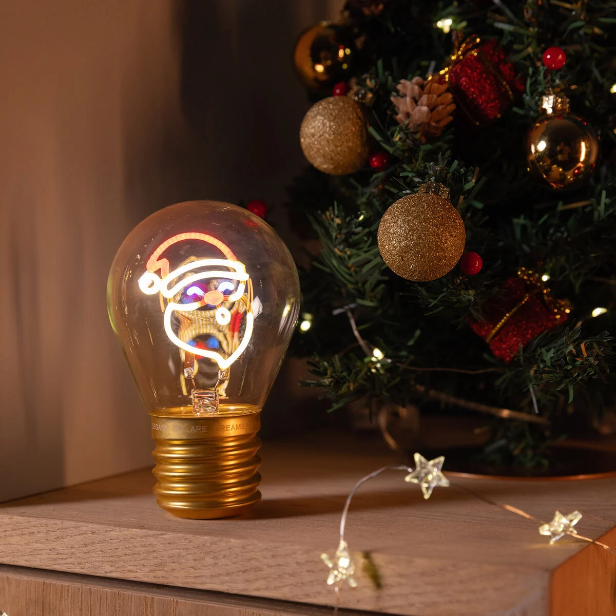 Legami - Abajur decorativo em formato de lâmpada - Pai Natal - Bulb Fiction - Image 7