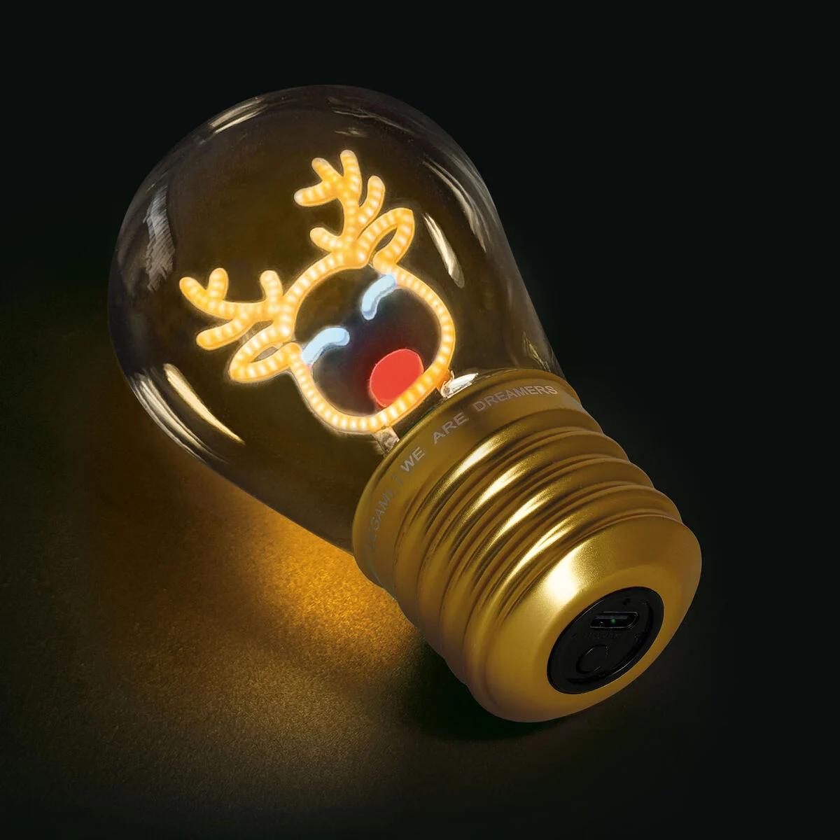 Legami - Abajur de Mesa em Formato de Lâmpada com Rena da Legami - Bulb Fiction