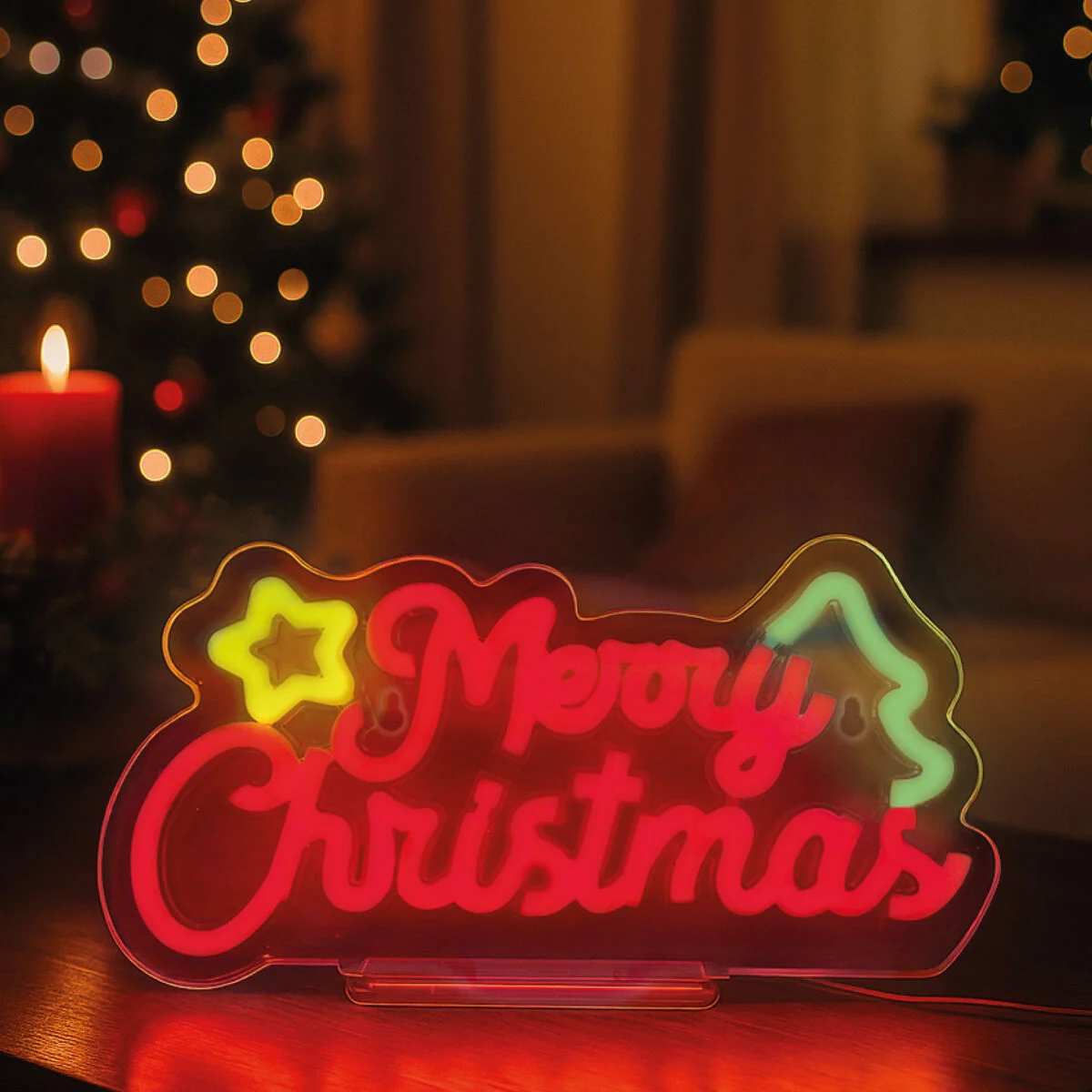 Legami - Lâmpada LED com efeito neon - É um sinal - Feliz Natal