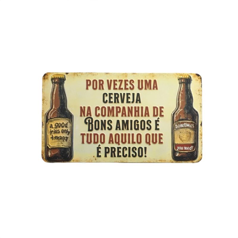 Íman Retro "Uma cerveja"