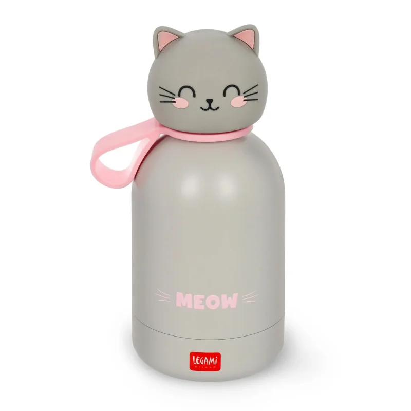 Legami - Garrafa Térmica Infantil - Gatinho - Melhor Amigo para Quente e Frio